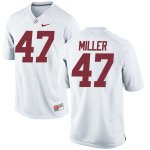 Men's Alabama Crimson Tide #47 Christian Miller White Game NCAA College Football Jersey 2403UORE8